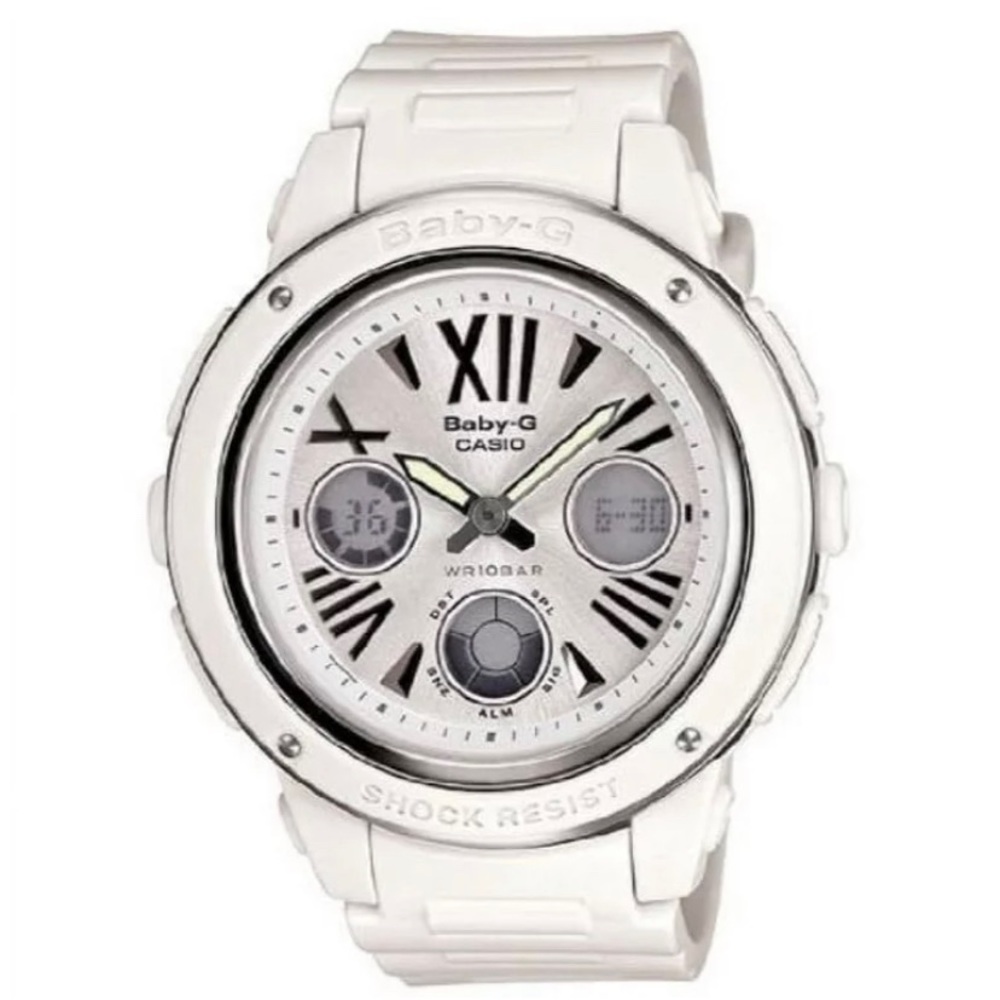 casio women's bga152-7b1 baby-g baby-g shock white analog watch